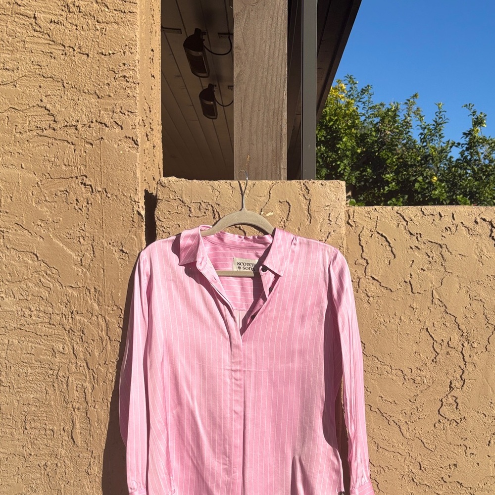 Scotch & Soda  Light Pink  pinstripe Button Down Shirt